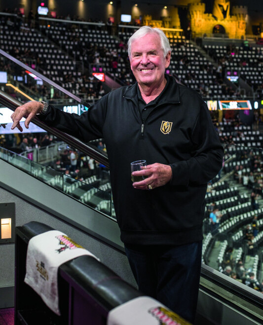 Bill Foley has branched out into hospitality and entertainment, and serves as chairman, CEO, and governor of the NHL’s Vegas Golden Knights (pictured). He connects these industries with his wine business through the Foley Food & Wine Society loyalty program.