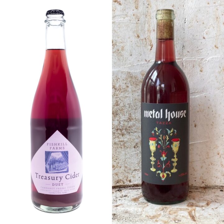 Ciders that are co-fermented with grapes, such as Treasury Cider’s Duet (left) and Metal House’s Tazza (right), are gaining traction.