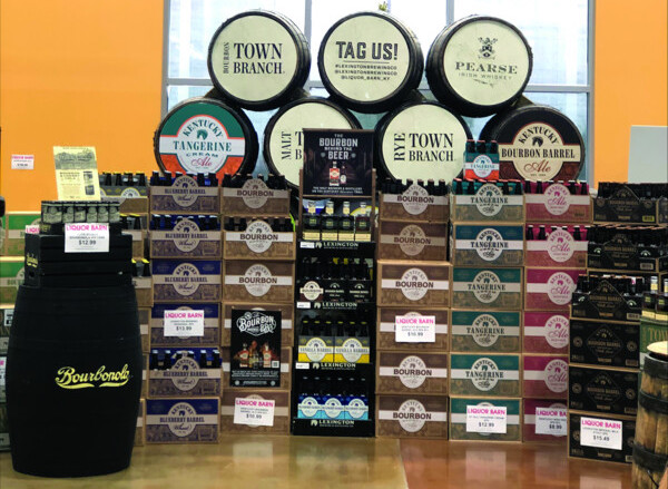 Lexington Brewing & Distilling Co. in Kentucky was inspired by late founder Pearse Lyon’s home country of Ireland. After 20 years in business, the brewer-distiller has products available at retailers in its home state (Liquor Barn display pictured) and across the country.