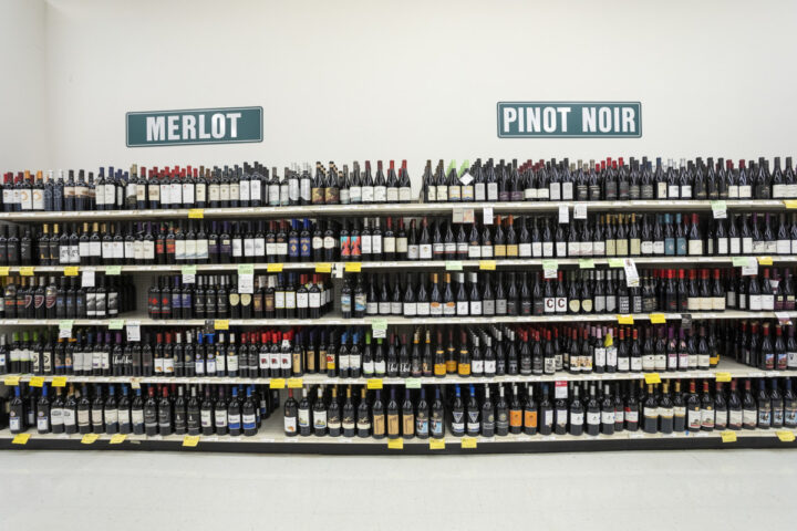 At Exit 9 Wine & Liquor Warehouse in Clifton Park, New York (wine aisle pictured), owner Mark O'Callaghan warns that allowing wine sales in grocery stores would eliminate 50,000 jobs in the state.