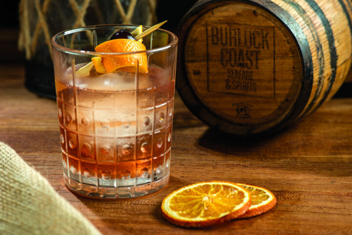 Aged rum has found a home in riffs on an Old Fashioned. The Smugglers Rum Old Fashioned at Burlock Coast (pictured) removes whiskey in favor of Appleton Estate Signature.