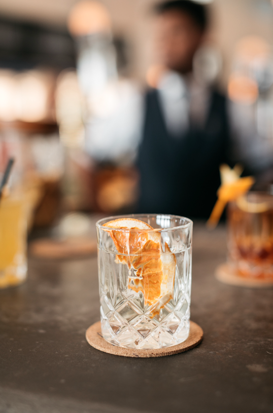 The classic Paloma has been upgraded at Knox Bistro, where the Palomita is a clarified blend of Tequila, mezcal, Cointreau, lime, and grapefruit.