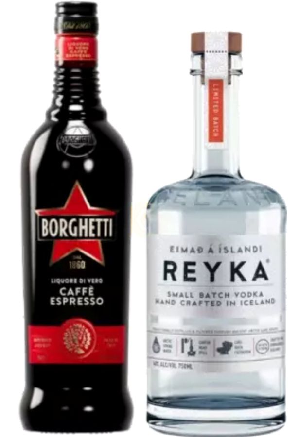 Austin, Texas-based Twin Liquors has created holiday cocktail pairings like an Espresso Martini combo of Borghetti Espresso Liqueur with Reyka Vodka.