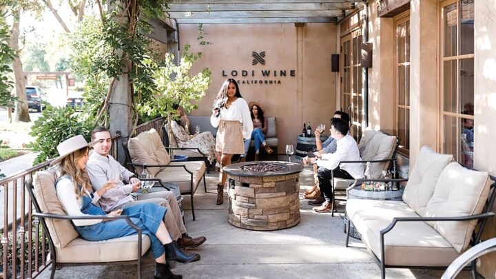 In Lodi, California (Lodi Wine tasting area pictured), wineries are doubling down on a more casual approach to tastings. The region’s No Reservations campaign aims to take the exclusionary aspect away from winery tastings, encouraging more walk-in visits.