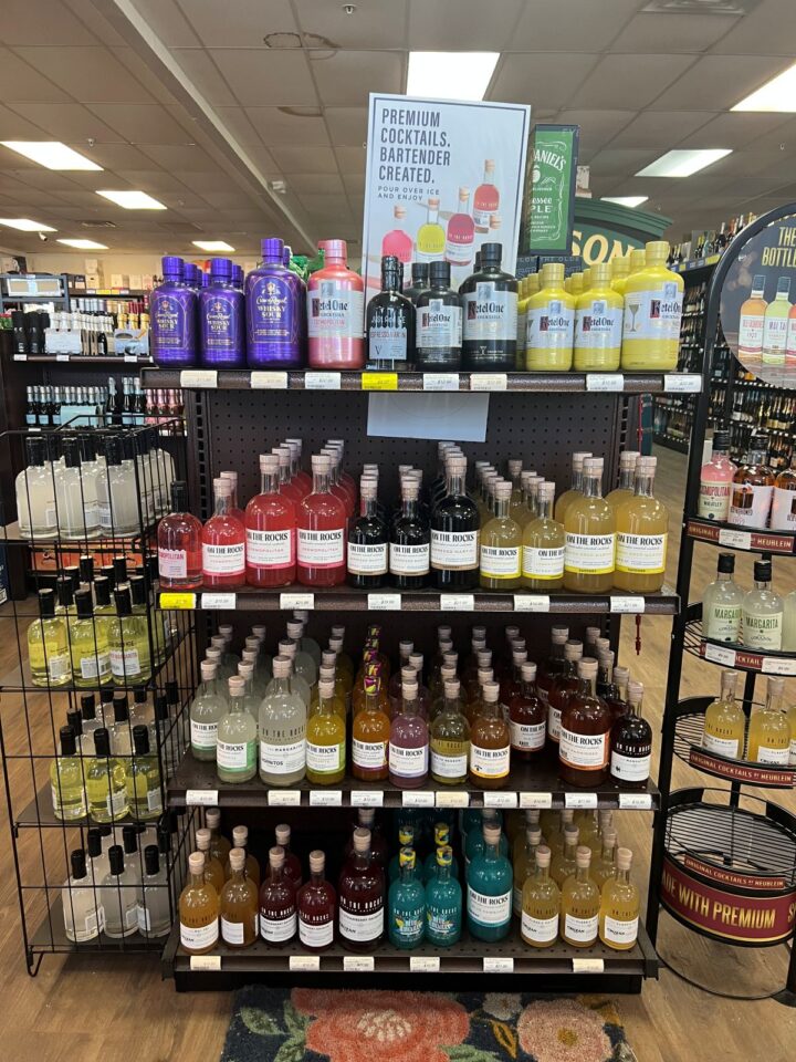 High proof RTDs like On the Rocks (pictured) are popular at the two Kreston Wine & Spirits stores in Wilmington and Middletown, Delaware.