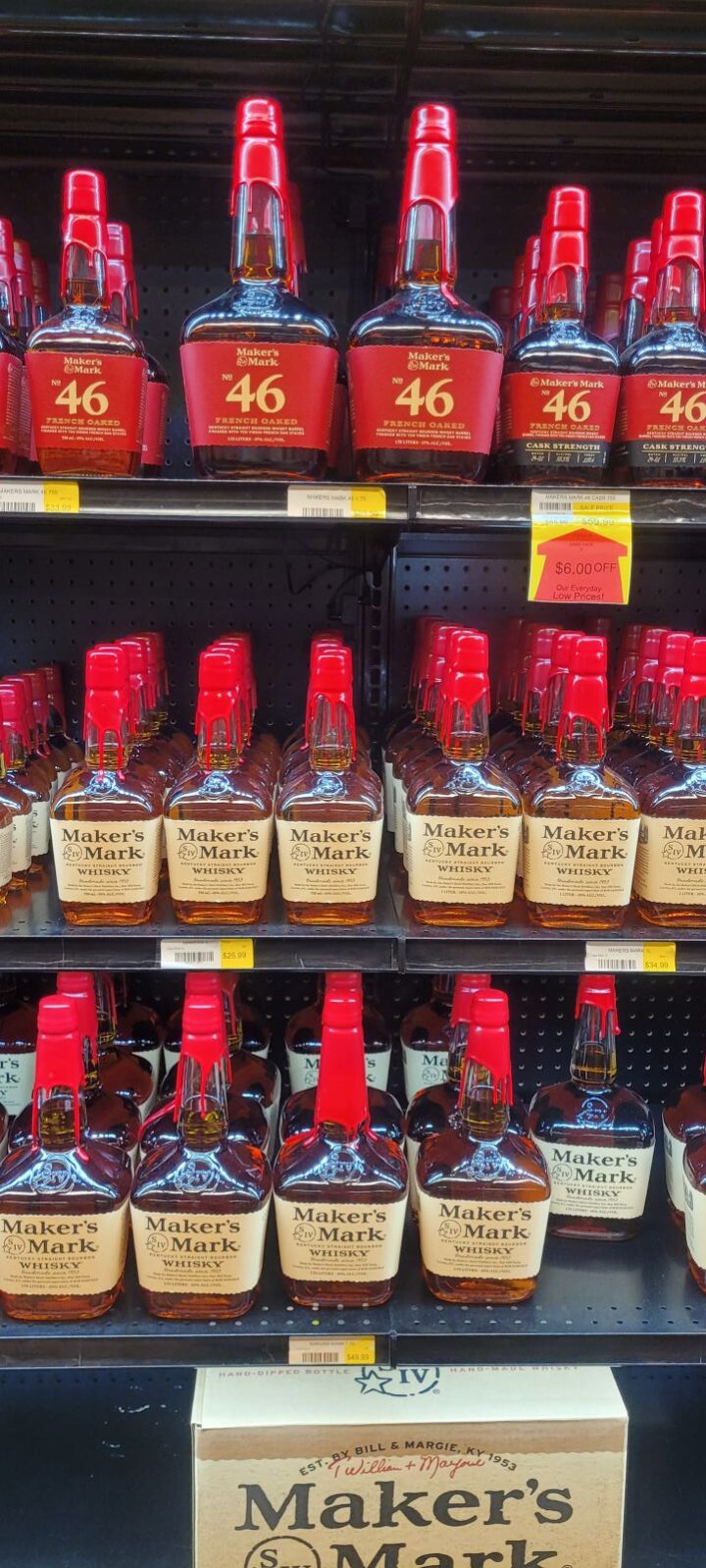 The Party Source in Bellevue, Kentucky continues to experience steady sales of Bourbons like Maker's Mark (pictured).