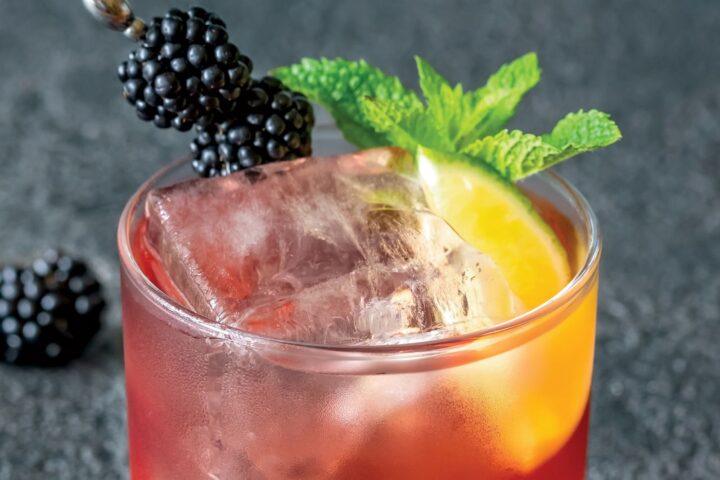 Cocktails created with flavored whisk(e)ys ,such as the blackberry Old Fashioned (above), are rising in popularity,