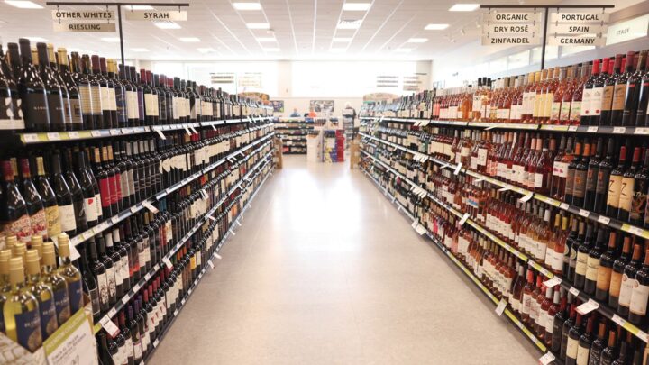 The Pennsylvania Liquor Control Board (PLCB) operates 562 Fine Wine & Good Spirits stores (aisles pictured above), making it the largest beverage retailer nationwide.