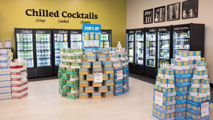 RTD cocktails (cooler pictured) made up about 24% of Pennsylvania’s distilled spirits sales last year. While Philadelphia-based Surfside leads the pack in terms of RTD sales at the stores, it is closely followed by High Noon Sun Sips and Cutwater.