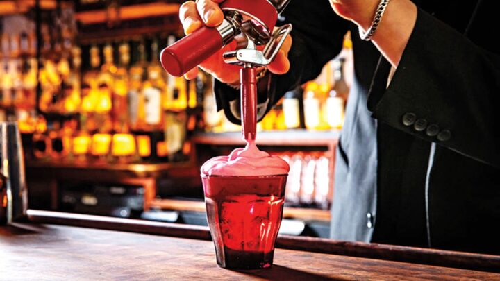 At Mexi Stone Street in New York City, the El Dracula cocktail (above) is a unique take on the classic Negroni, featuring hibiscus-infused Bahnez mezcal.