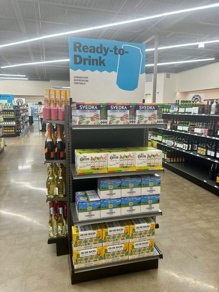 Sales of spirits based RTDs at the 16 Top Ten Liquors stores remain vibrant (Bloomington, Minnesota store pictured).