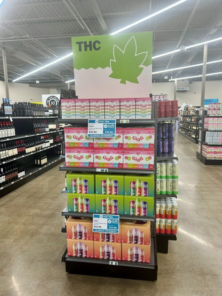 Sales of Hemp-derived THC beverages are powerful at Top Ten Liquors (Bloomington, Minnesota store pictured) and now account for 15% of the total sales of the 16 unit beverage alcohol retailer chain..