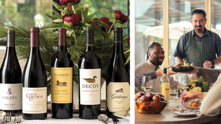 For The Duckhorn Portfolio (lineup above left; tasting event above right), having quality offerings across every price point is key. The company focuses heavily on its Decoy by Duckhorn line, which has nearly 20 labels and retails around $20-$35 a 750-ml.