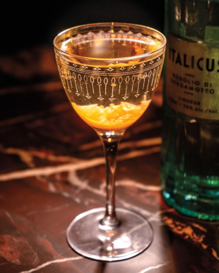 The Matriarch (pictured) features base aperitif—Italicus Rosolio di Bergamotto— that pair well with other spirits.