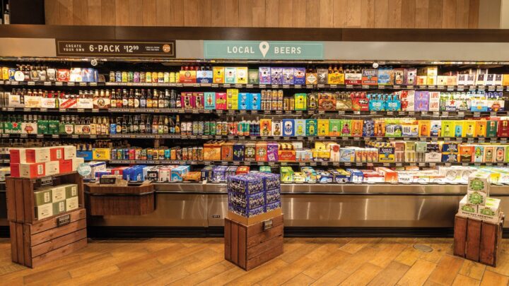 Beer (pictured) maintains a healthy margin at The Fresh Market, comprising 24% of total beverage alcohol sales. Well-known domestic labels continue to do well, though the grocery chain is making an effort to highlight imports to encourage further growth.