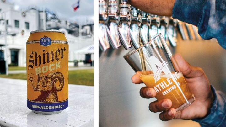 Shiner Bock (top left), which now offers two NABs, and Athletic (above right), which ranked the No. 1 NAB nationally in 2025, both point to recent advancements in brewing technology as key to the segment’s higher quality products and success..
