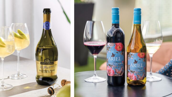 As the no-alcohol wine segment grows, new entrants are meeting long-time players. J. Lohr launched alcohol-removed label Ariel (above right) more than 40 years ago, while Demeine Estates debuted Villa Sandi Il Fresco 0.0 (above left) just last year.