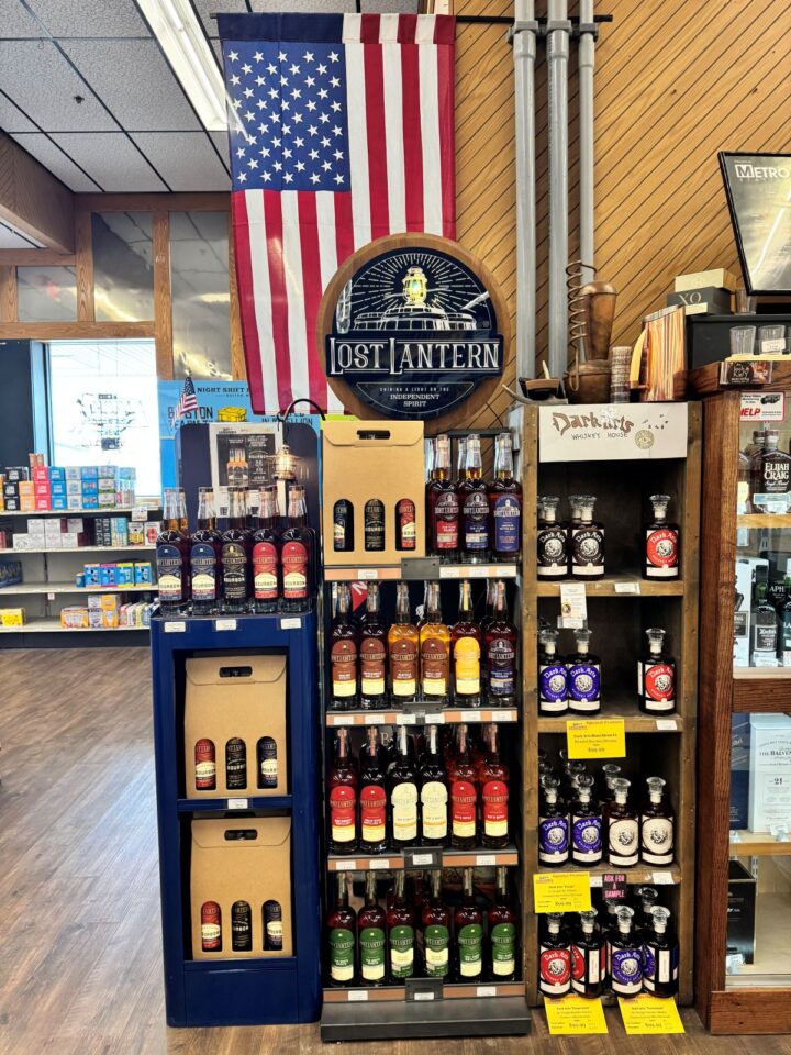 Julio’s Liquors in Westborough, Massachusetts is featuring patriotic retail displays with commemorative offerings (pictured) to celebrate the nation's 250th birthday on July Fourth.
