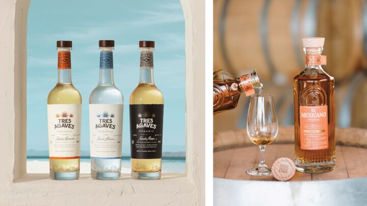 Despite the rough landscape of the beverage industry, Tequila is garnering a lot of traction in both the on- and off-premise. Brands like Tres Agaves (above left) and El Mexicano (above right) are capitalizing on the growing consumer interest in hand-crafted Tequilas.
