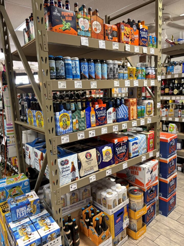 Every year Archer Liquors in Chicago, Illinois erects a shelf system specifically to house Oktoberfest beers (pictured).