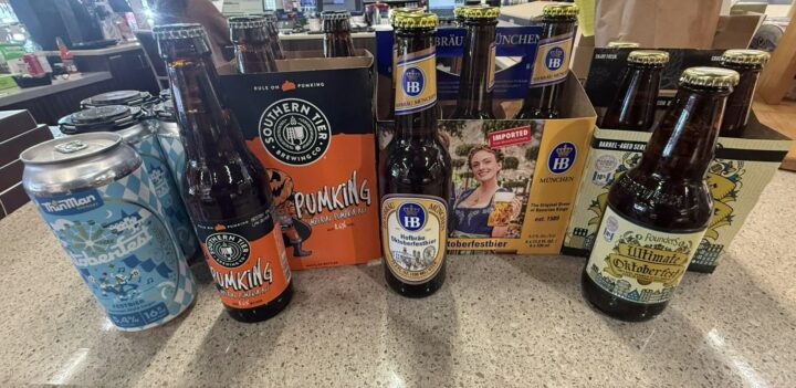 Oktoberfest, fall, and seasonal cooler weather beers (pictured) are very important to overall foot traffic and retail sales at Premier Gourmet in the Buffalo suburb of Amherst, New York.