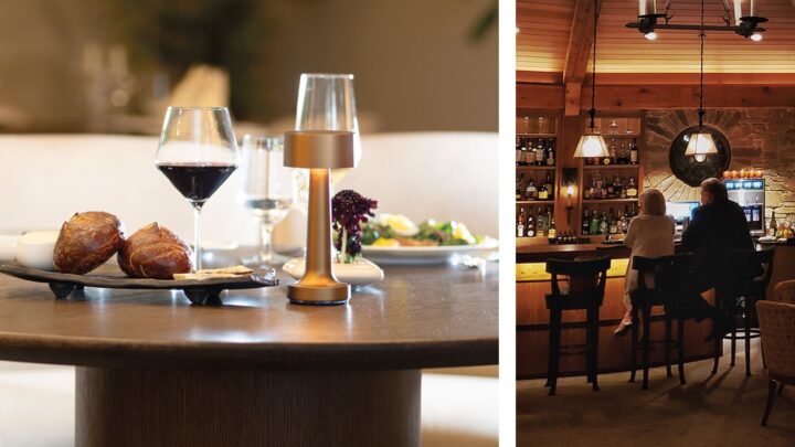 Flexibility when considering wine offerings is key. Both Angle steak house at Eau Resort & Spa in Manalapan, Florida (top) and Cru Uncorked in Moreland Hills, Ohio (above) have seen their by-the-glass programs grow in recent years as guests look for smaller serving sizes without sacrificing quality.