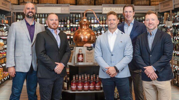 From left to right: Dave Larue, Chad Holloway, Charlie Bailes IV, Sean Kelly, and Chris Quarles are the next generation of ABC Fine Wine & Spirits executives.