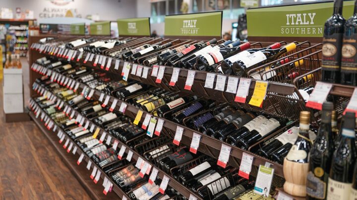 Many ABC Fine Wine & Spirits customers are premiumizing when it comes to their wine (pictured) purchases.