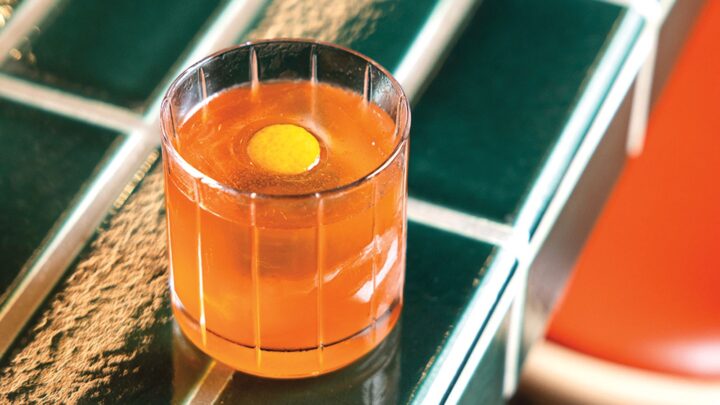 Smoke adds an extra layer to cocktails like the Saffron Old Fashioned (pictured) from Tomat in Los Angeles, which smokes fig leaves to give the drink a silkier mouth feel.