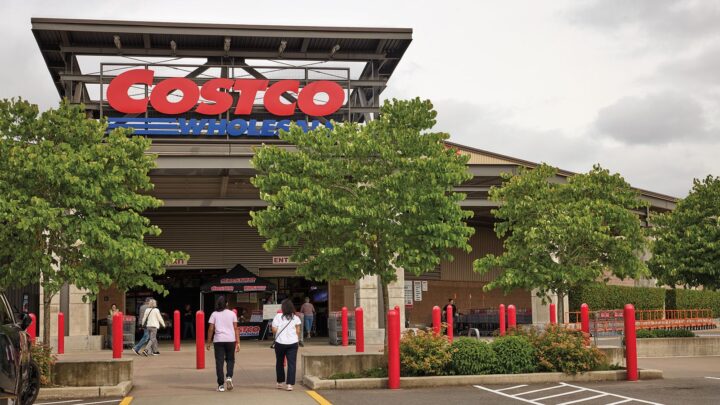 Costco operates more than 900 warehouse stores globally (store exterior pictured). Of those, 535 units sell wine, 383 stores sell spirits, and 571 locations sell beer. The company’s beverage sales are well over $5 billion annually, according to estimates.
