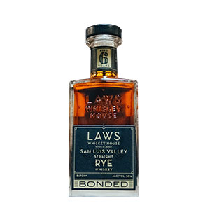 Laws Whiskey House 6 year old San Luis Valley Bottled in Bond Rye