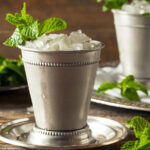 Cold Refreshing Classic Mint Julep with Mint and Bourbon